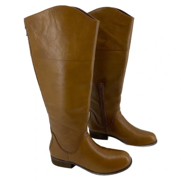 Sole Society Amaretto Belluci Leather So-Carolyn Boots - Picture 1 of 11